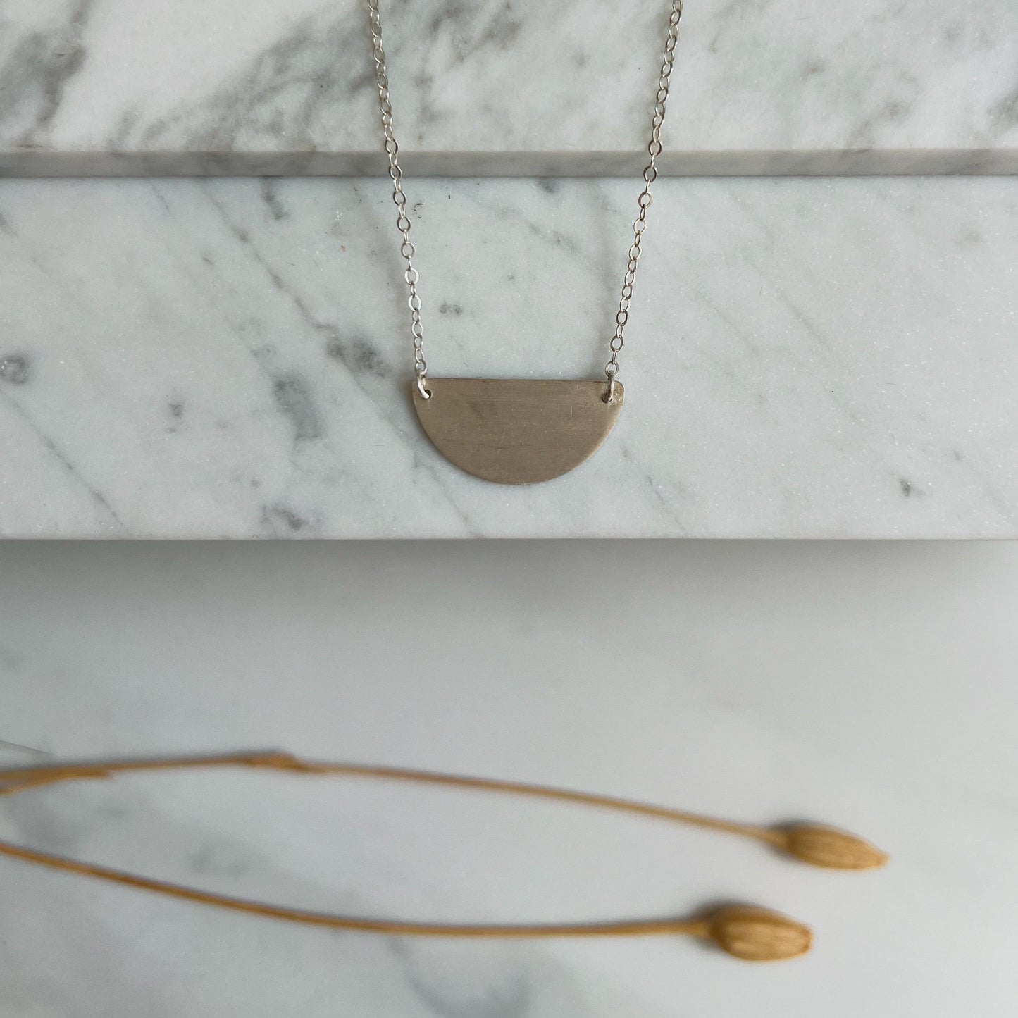 Half Moon Pendant Necklace