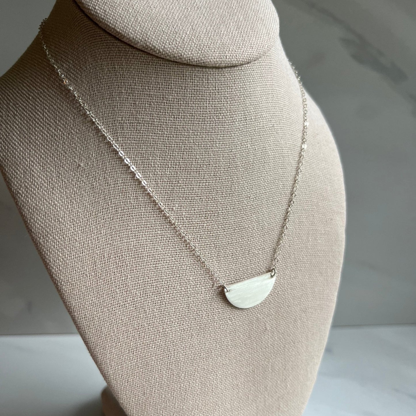 Half Moon Pendant Necklace