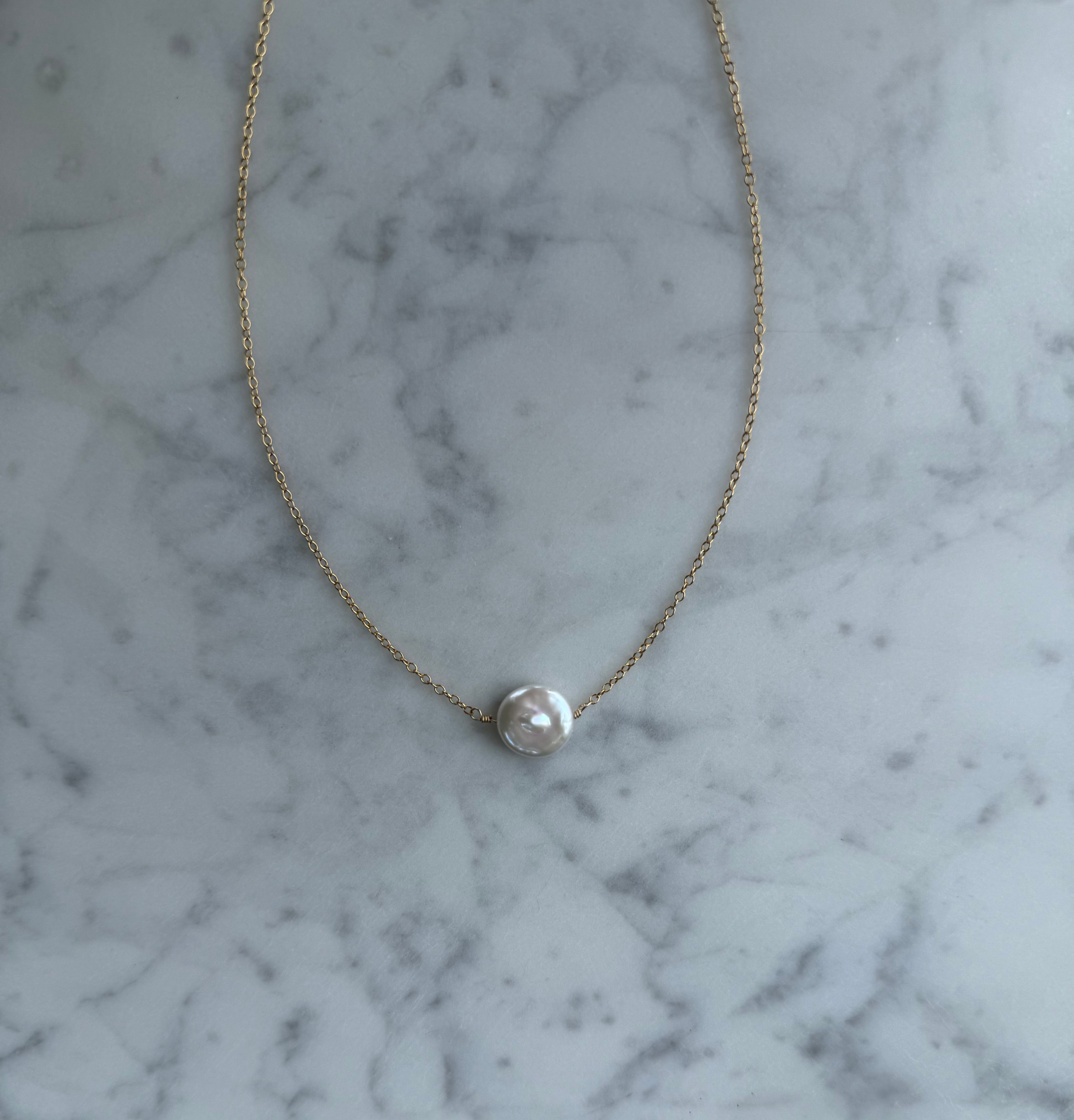 Coin Pearl Necklace
